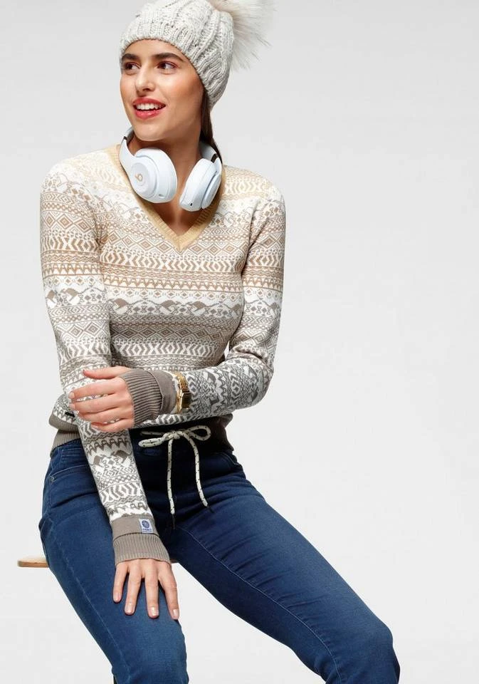 6b62cac8-191a-5658-9d07-14acb95e74ed.jpg KangaROOS Jacquardpullover im Norweger-Muster mit kleinen Kängurus Offwhite-taupe-gemustert, Marine-hellblau -KANGAROOS Verkäufe 6b62cac8 191a 5658 9d07 14acb95e74ed