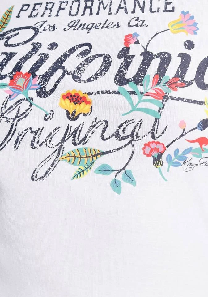 6f11ec75-e8f9-529f-b4e1-ba9c4f6d45a1.jpg KangaROOS T-Shirt mit blumigen Logodruck im Vintage-Retro-Look - NEUE KOLLEKTION Blau-melange, Weiß -KANGAROOS Verkäufe 6f11ec75 e8f9 529f b4e1 ba9c4f6d45a1