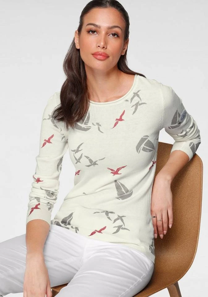 KangaROOS Strickpullover mit tollem maritimen Muster Dunkelblau-gemustert, Grau-gemustert 5 KangaROOS Strickpullover mit tollem maritimen Muster Dunkelblau-gemustert, Grau-gemustert – Bild 3