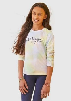 KangaROOS Langarmshirt in coolem Batikmuster