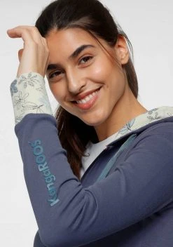 KangaROOS Sweatjacke mit bedrucktem Kapuzenfutter und Ärmelaufschlag - NEUE KOLLEKTION Schwarz-gepunktet, Marine-gebl&uuml;mt -KANGAROOS Verkäufe 70e81293 5362 5fc8 8298 9038eaced2ec