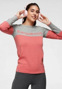 KangaROOS Rundhalspullover mit Colour-Blocking und großem Logo-Schriftzug - NEUE KOLLEKTION