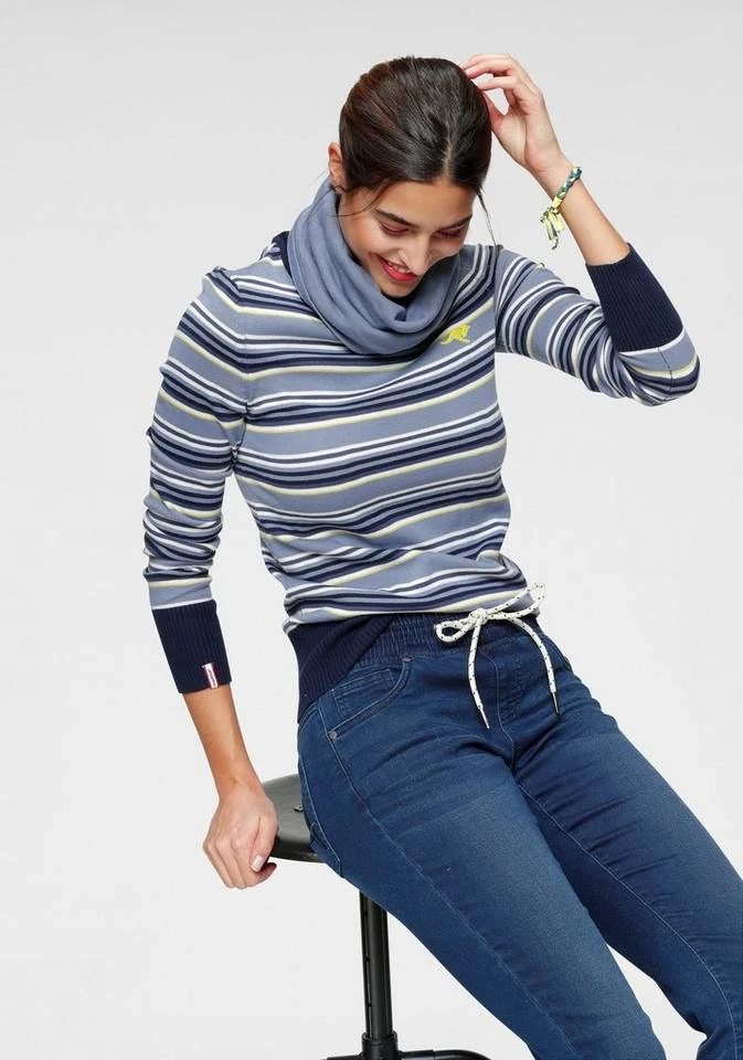 KangaROOS Streifenpullover mit großem doppellagigem Rollkragen Blau-weiß-gestreift, Hellgrau-rosa-gestreift 9 KangaROOS Streifenpullover mit großem doppellagigem Rollkragen Blau-weiß-gestreift, Hellgrau-rosa-gestreift – Bild 7