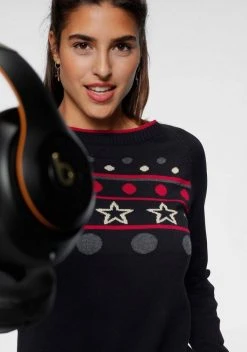 KangaROOS Jacquardpullover mit sportiven Raglan-Ärmeln Marine, Schwarz -KANGAROOS Verkäufe 78707bf6 308d 5e3e be16 9ddd75b037a8