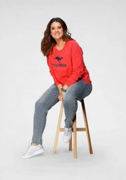 KangaROOS Sweater mit großem Label-Print vorne Hellgrau-meliert, Blau, Wei&szlig;, Schwarz -KANGAROOS Verkäufe 7be649f4 a4c1 5660 b6ca cc267ccc3a51 1