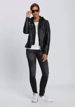KangaROOS Lederjacke im Biker-Look mit abnehmbaren Sweateinsatz - NEUE KOLLEKTION Lindgrün, Schwarz, Ecru -KANGAROOS Verkäufe 7cb00c66 d0a9 5dd4 95a9 d078c50c9b6e 1