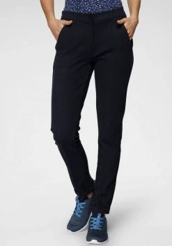 KangaROOS Bundfaltenhose mit Aufschlag am Saum Schwarz, Marine