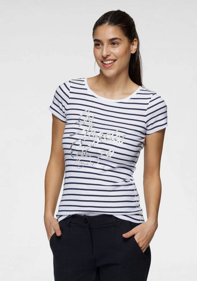 KangaROOS T-Shirt mit großem Logoschriftzug in Handschrift-Optik Marine-weiß, Weiß-rosa 10 KangaROOS T-Shirt mit großem Logoschriftzug in Handschrift-Optik Marine-weiß, Weiß-rosa – Bild 8