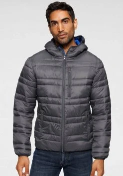 KangaROOS Steppjacke mit vielen praktischen Taschen Anthrazit, Gelb, Royalblau