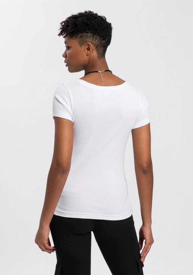 81ba0e7c-7d3c-5630-ae45-d10a92605426.jpg KangaROOS T-Shirt mit blumigen Logodruck im Vintage-Retro-Look - NEUE KOLLEKTION Blau-melange, Weiß -KANGAROOS Verkäufe 81ba0e7c 7d3c 5630 ae45 d10a92605426