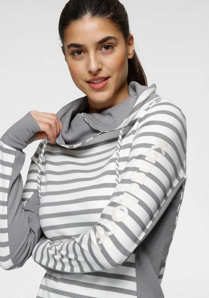 KangaROOS Streifenpullover mit tollem hohen Kragen und Tunnelzug - NEUE KOLLEKTION Grafit-wollweiß, Hellblau-marine 5 KangaROOS Streifenpullover mit tollem hohen Kragen und Tunnelzug - NEUE KOLLEKTION Grafit-wollweiß, Hellblau-marine – Bild 3