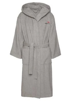 Unisex-Bademantel »Cassidy«, KangaROOS, mit Logostickerei Türkis, Blau, Schwarz, Weiß