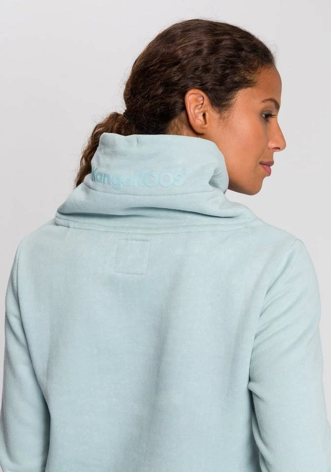 KangaROOS Sweatshirt mit hohem Stehkragen Anthrazit-meliert, Rosa-meliert, Mint-grau-meliert 5 KangaROOS Sweatshirt mit hohem Stehkragen Anthrazit-meliert, Rosa-meliert, Mint-grau-meliert – Bild 3