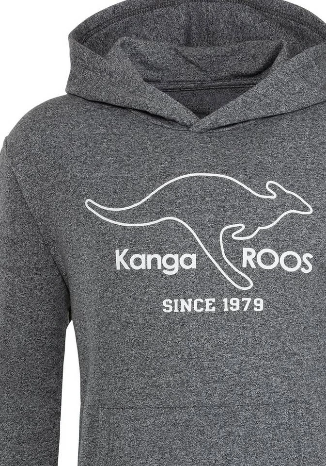 KangaROOS Kapuzensweatshirt mit breiten Bündchen an den Abschlüssen Grau-meliert, Navy, Bordeaux 6 KangaROOS Kapuzensweatshirt mit breiten Bündchen an den Abschlüssen Grau-meliert, Navy, Bordeaux – Bild 4