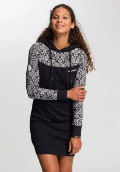 KangaROOS Sweatkleid mit schönem Print im Ärmel- und Brustbereich Hellrot-gemustert, Schwarz-gemustert, Marine-gemustert, Ecru-melange-bedruckt -KANGAROOS Verkäufe 8b934301 302e 5d22 a810 765b7ea86e1e