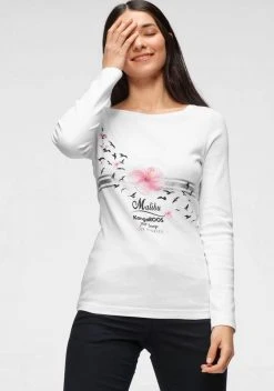 KangaROOS Longsleeve mit großem Druck im Metallic-Design Marine-meliert, Hellgrau-meliert, Wei&szlig;, Schwarz -KANGAROOS Verkäufe 8ba32fca 3a21 536c 85ea 7cc1912a4a18