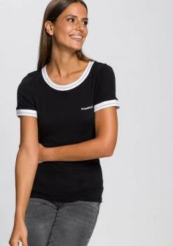 KangaROOS T-Shirt mit modischen Rippenbünchen Schwarz, Blau, Hellgrau-meliert 39 KangaROOS T-Shirt mit modischen Rippenbünchen Schwarz, Blau, Hellgrau-meliert -KANGAROOS Verkäufe 9086b319 fb3a 58cd b9fe 97d1ff9fac71