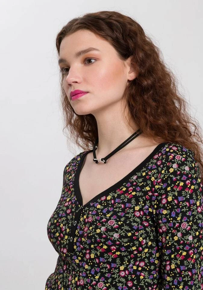 KangaROOS 3/4-Arm-Shirt mit minimalistischem Blumen allover-print - NEUE KOLLEKTION Wollweiß-bunt-geblümt, Schwarz-bunt-geblümt 5 KangaROOS 3/4-Arm-Shirt mit minimalistischem Blumen allover-print - NEUE KOLLEKTION Wollweiß-bunt-geblümt, Schwarz-bunt-geblümt – Bild 3