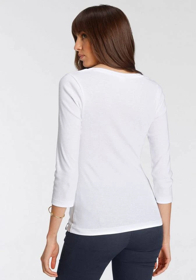 KangaROOS 3/4-Arm-Shirt mit auffälligen Schriftzügen Hellgrau-meliert, Marine, Weiß, Pink 10 KangaROOS 3/4-Arm-Shirt mit auffälligen Schriftzügen Hellgrau-meliert, Marine, Weiß, Pink – Bild 8