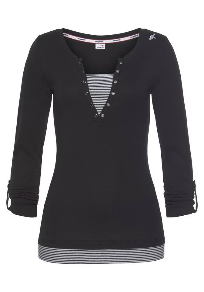 975f160f-ef20-5ec6-9e31-fa41bd01d012.jpg KangaROOS 2-in-1-Shirt mit geöffneter Zierknopfleiste und Turn-up Ärmeln Schwarz-weiß, Himbeere-marine-weiß, Türkis-schwarz-weiß, Marine-weiß -KANGAROOS Verkäufe 975f160f ef20 5ec6 9e31 fa41bd01d012