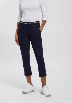 KangaROOS 7/8-Hose Jogginghose im konfektionierten Stil inklusive Gürtel - NEUE KOLLEKTION Weiß, Marine