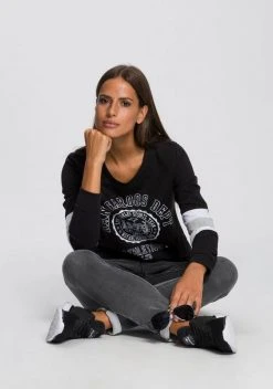 KangaROOS Sweatshirt mit sportlichen Kontrasteinsätzen am Ärmel Schwarz, Marine-bedruckt, Grün -KANGAROOS Verkäufe 9951ffd8 8670 5e47 8f2f 46052123f358