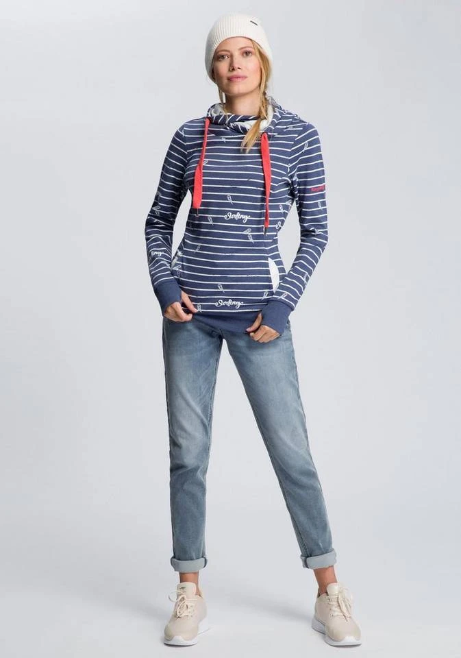 9a488f0b-a666-5452-b752-5d5db33b0794.jpg KangaROOS Hoodie in Langform mit überlappender Kapuze Ecru-meliert-mittelblau, Blau-meliert-weiß, Koralle-meliert, Schwarz -KANGAROOS Verkäufe 9a488f0b a666 5452 b752 5d5db33b0794