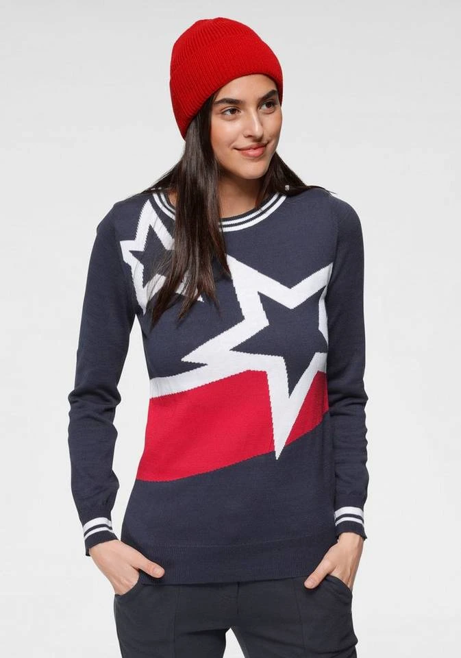 KangaROOS Jacquardpullover mit trendigem Stern-Design und Konstrast-Streifen - NEUE KOLLEKTION 3 KangaROOS Jacquardpullover mit trendigem Stern-Design und Konstrast-Streifen - NEUE KOLLEKTION