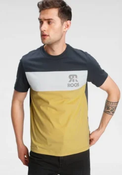 KangaROOS T-Shirt Rot-navy-mehrfarbig, Gelb-navy-mehrfarbig