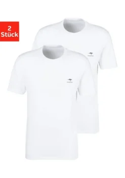 KangaROOS T-Shirt (2er-Pack) mit kleinem Logodruck Weiß, Petrol | weiß