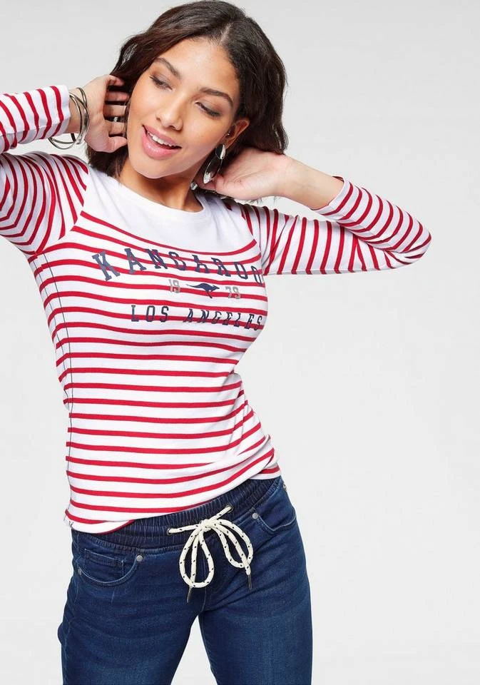 a1eda3ad-18f0-53f6-9739-6e5ca1dc2a90.jpg KangaROOS Langarmshirt mit Marken-Schriftzug im Brustbereich Rot-weiß-gestreift, Weiß-gestreift -KANGAROOS Verkäufe a1eda3ad 18f0 53f6 9739 6e5ca1dc2a90