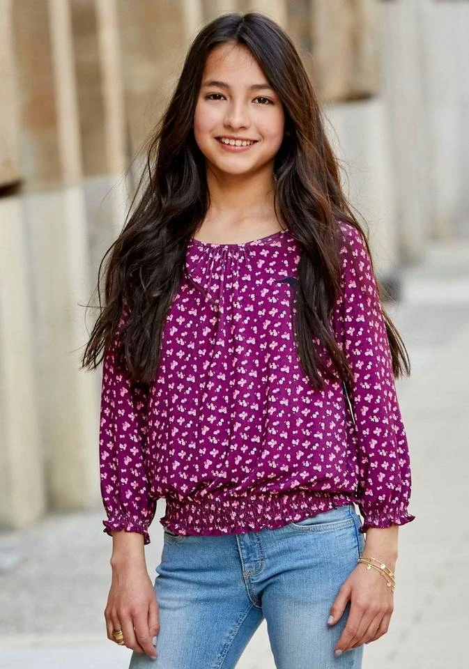 KangaROOS 3/4-Arm-Shirt mit gesmoktem Saumbündchen 7 KangaROOS 3/4-Arm-Shirt mit gesmoktem Saumbündchen – Bild 5