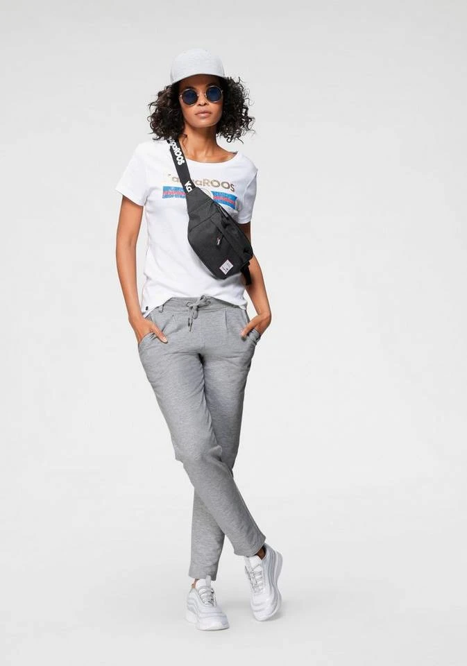 KangaROOS T-Shirt mit Label Metallic Print Hellgrau-meliert, Türkis, Schwarz, Marine 13 KangaROOS T-Shirt mit Label Metallic Print Hellgrau-meliert, Türkis, Schwarz, Marine – Bild 11