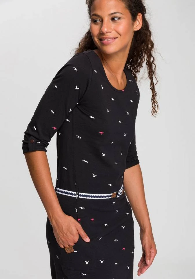 KangaROOS Jerseykleid (Set, mit abnehmbarem Gürtel) im sommerlichen Print Anthrazit-meliert, Mittelblau, Marine, Schwarz 5 KangaROOS Jerseykleid (Set, mit abnehmbarem Gürtel) im sommerlichen Print Anthrazit-meliert, Mittelblau, Marine, Schwarz – Bild 3