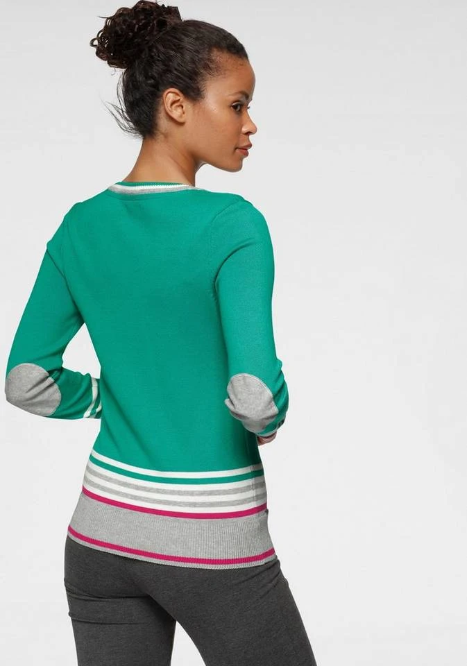 KangaROOS V-Ausschnitt-Pullover im tollen Streifen-Farb-Mix Marine-rot, Grau-meliert-pink, Hummer-mint-wollweiß-blau-gestreift, Grün-hellgrau-wollweiß-gestreift 4 KangaROOS V-Ausschnitt-Pullover im tollen Streifen-Farb-Mix Marine-rot, Grau-meliert-pink, Hummer-mint-wollweiß-blau-gestreift, Grün-hellgrau-wollweiß-gestreift – Bild 2