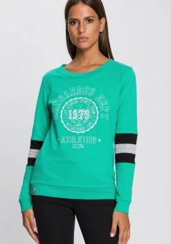 KangaROOS Sweatshirt mit sportlichen Kontrasteinsätzen am Ärmel Schwarz, Marine-bedruckt, Grün -KANGAROOS Verkäufe af8c2a2b c6f6 5a5b bf60 d4b627c86619