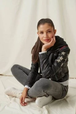 KangaROOS Bikerjacke mit vielen Ösen, Zippern und aufgenähten Sternen Black-used, Blue-used 24 KangaROOS Bikerjacke mit vielen Ösen, Zippern und aufgenähten Sternen Black-used, Blue-used -KANGAROOS Verkäufe b1cc6b2a 3835 5a10 8c35 bc73cfa77819