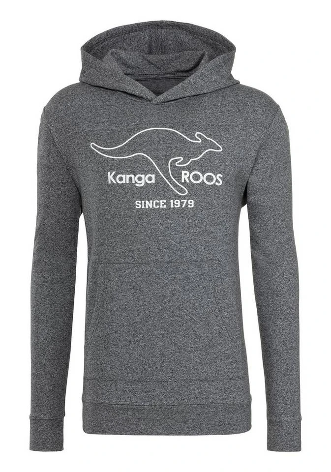 KangaROOS Kapuzensweatshirt mit breiten Bündchen an den Abschlüssen Grau-meliert, Navy, Bordeaux 5 KangaROOS Kapuzensweatshirt mit breiten Bündchen an den Abschlüssen Grau-meliert, Navy, Bordeaux – Bild 3