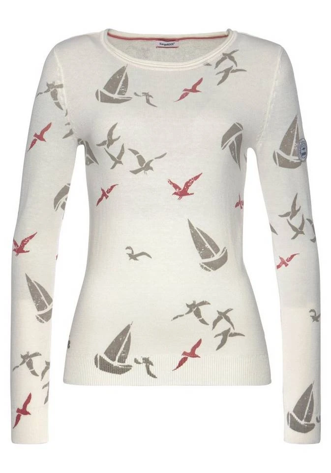 KangaROOS Strickpullover mit tollem maritimen Muster Dunkelblau-gemustert, Grau-gemustert 8 KangaROOS Strickpullover mit tollem maritimen Muster Dunkelblau-gemustert, Grau-gemustert – Bild 6