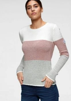 KangaROOS Rundhalspullover aus Loop-Garn im besonderen Blockstreifen