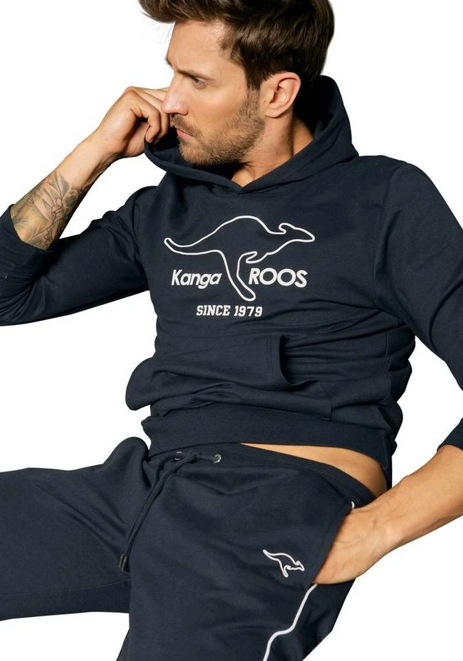 KangaROOS Kapuzensweatshirt mit breiten Bündchen an den Abschlüssen Grau-meliert, Navy, Bordeaux 9 KangaROOS Kapuzensweatshirt mit breiten Bündchen an den Abschlüssen Grau-meliert, Navy, Bordeaux – Bild 7