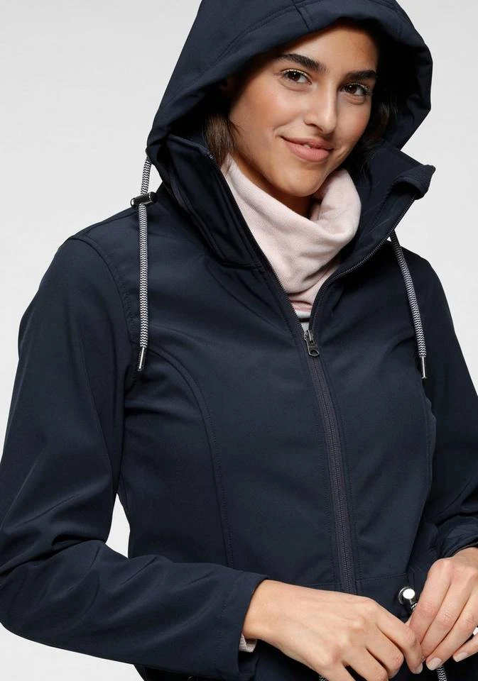 KangaROOS Softshelljacke mit versteckt, verstaubarer Kapuze Schwarz, Rosa, Marine, Graublau 5 KangaROOS Softshelljacke mit versteckt, verstaubarer Kapuze Schwarz, Rosa, Marine, Graublau – Bild 3