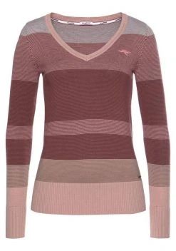 KangaROOS V-Ausschnitt-Pullover im Multicolor-Streifenmuster -KANGAROOS Verkäufe c2488d1a 2372 54ef b5ed be08a0bda576