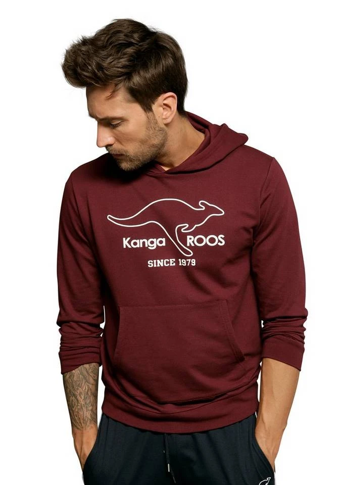 KangaROOS Kapuzensweatshirt mit breiten Bündchen an den Abschlüssen Grau-meliert, Navy, Bordeaux 8 KangaROOS Kapuzensweatshirt mit breiten Bündchen an den Abschlüssen Grau-meliert, Navy, Bordeaux – Bild 6