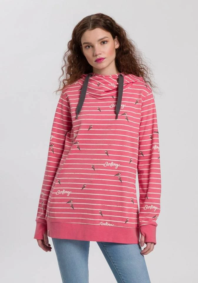 c29067ef-3a75-568f-9779-464d508a0851.jpg KangaROOS Hoodie in Langform mit überlappender Kapuze Ecru-meliert-mittelblau, Blau-meliert-weiß, Koralle-meliert, Schwarz -KANGAROOS Verkäufe c29067ef 3a75 568f 9779 464d508a0851