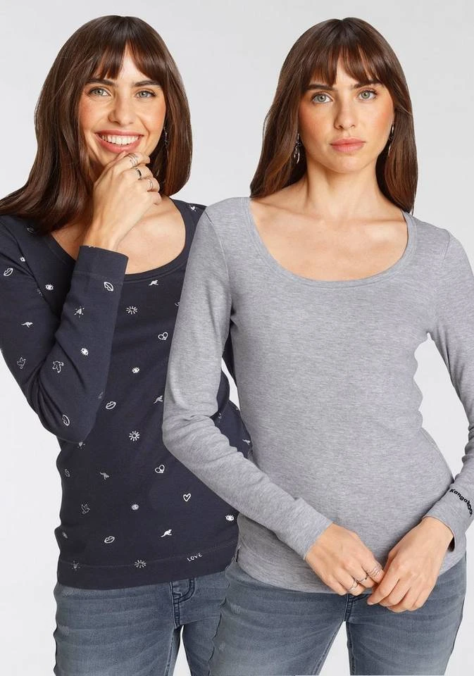 c2b26470-0be1-50c8-b7ae-d5669e950a13.jpg KangaROOS Langarmshirt (Packung, 2er-Pack) im Doppelpack 1x uni + 1x bedruckt - NEUE KOLLEKTION Weiß-schwarz, Marine-hellgrau-meliert -KANGAROOS Verkäufe c2b26470 0be1 50c8 b7ae d5669e950a13