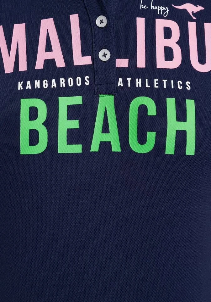 KangaROOS Poloshirt mit großem Malibu-Beach Logo-Druck - NEUE KOLLEKTION Marine, Weiß 8 KangaROOS Poloshirt mit großem Malibu-Beach Logo-Druck - NEUE KOLLEKTION Marine, Weiß – Bild 6