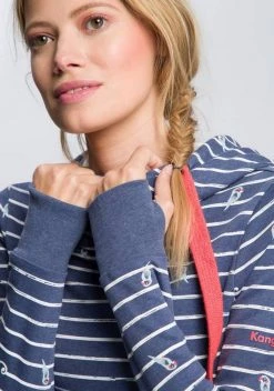 KangaROOS Hoodie in Langform mit überlappender Kapuze Ecru-meliert-mittelblau, Blau-meliert-weiß, Koralle-meliert, Schwarz 4 KangaROOS Hoodie in Langform mit überlappender Kapuze Ecru-meliert-mittelblau, Blau-meliert-weiß, Koralle-meliert, Schwarz -KANGAROOS Verkäufe cae68675 b61d 5098 80b0 583fb5965e6b