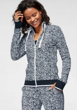 KangaROOS Sweatjacke mit modischem Allover-Druck und Stehkragen Schwarz-weiß, Jeansblau-rosa -KANGAROOS Verkäufe cc0684b3 7c41 5763 9057 dbc9aca68114