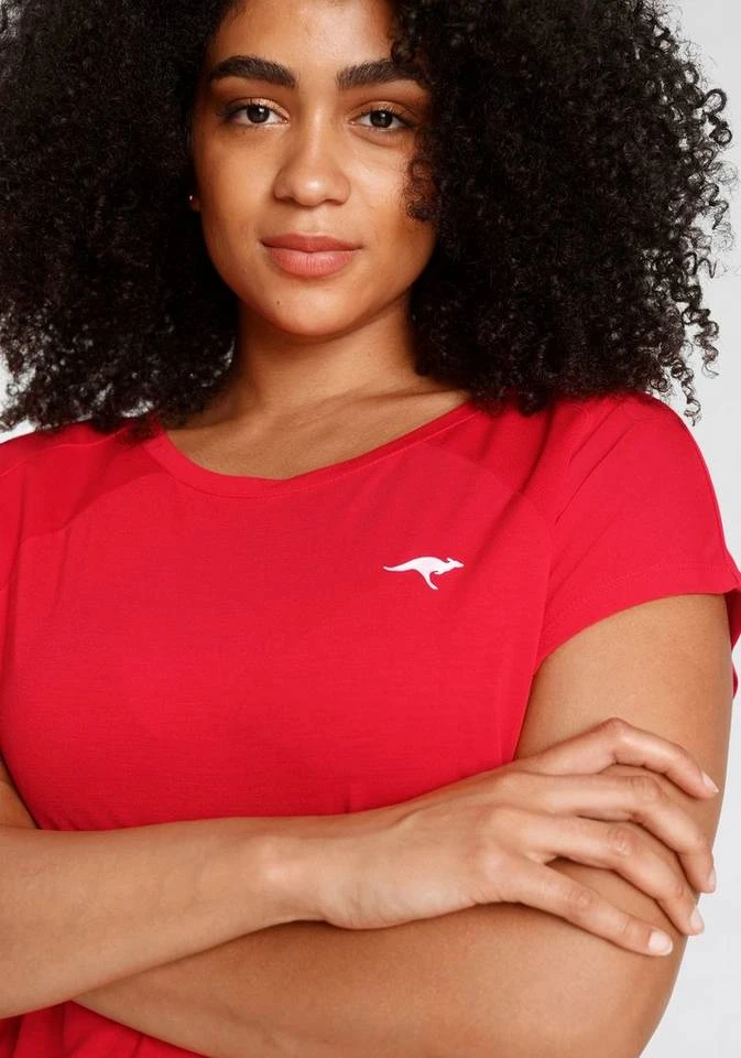 KangaROOS T-Shirt »Nachhaltige LENZING™ ECOVERO™ Viskose« Rot, Schwarz 5 KangaROOS T-Shirt »Nachhaltige LENZING™ ECOVERO™ Viskose« Rot, Schwarz – Bild 3